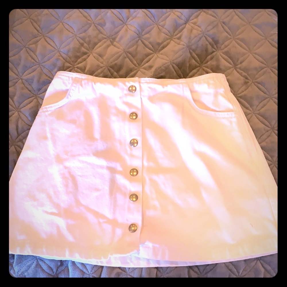 White mini skirt